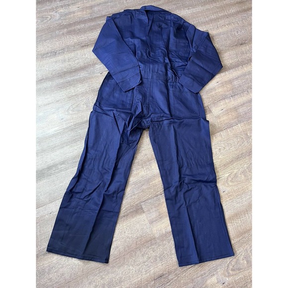 Saftech Utility FR Jumpsuit Long Sleeve Mens xL Navy Blue Full Suit M7 - Picture 2 of 10